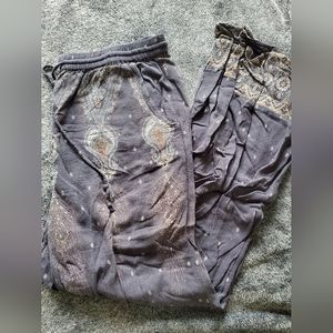 American eagle boho grey flare pants size small